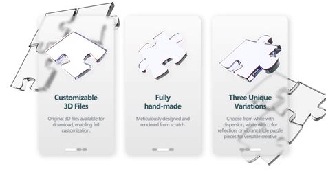 Free 3D Glass Puzzle Pieces Assets Pack :: Behance