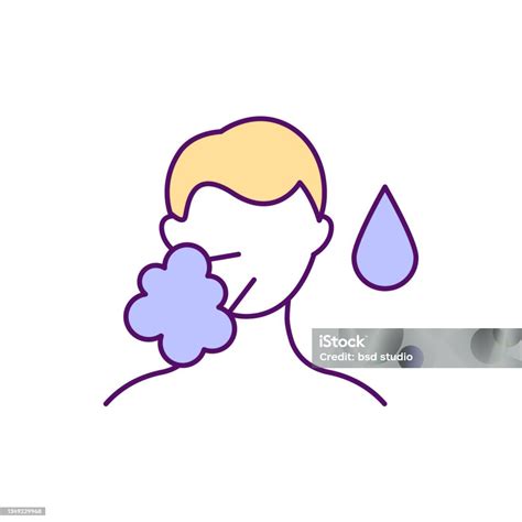 Ilustración de Tos Con Flema Icono De Color Rgb y más Vectores Libres ...