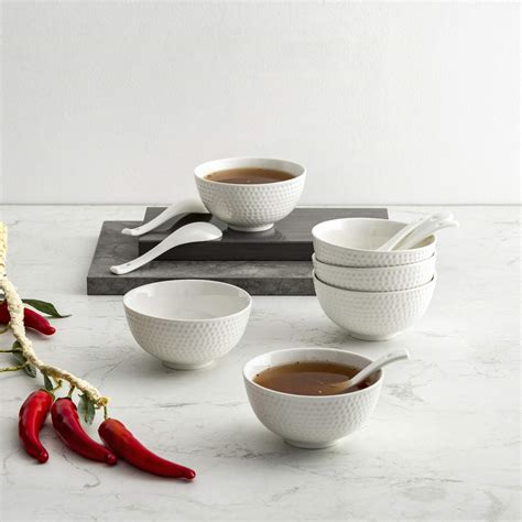 Buy Home Centre Rhodes Camolin 12-Pc. Textured Soup Bowl Set Online at ...