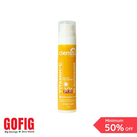 Clensta Vitamin-C Daily Glow Sunscreen Gel (50 g) – Gofig
