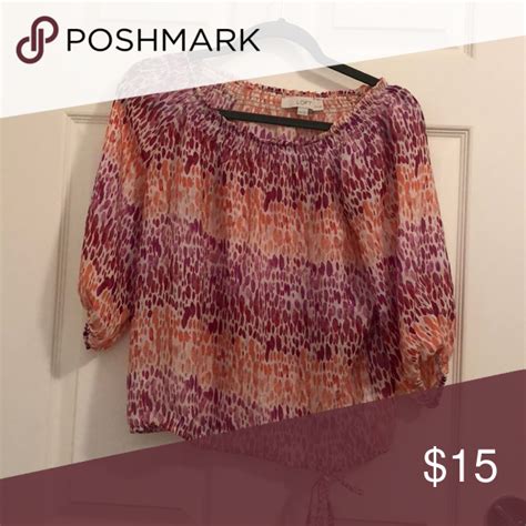 Loft blouse | Maroon dress shirt, Blouse, Black blouse top