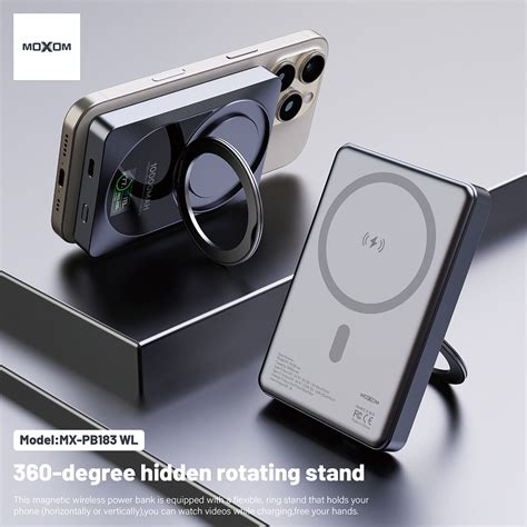 Power Bank Moxom MX-PB183 360 Rotate Magsafe PD20W+15W magnetic fast ...