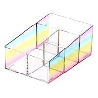 4-Compartment Rainbow Cosmetic Organizer