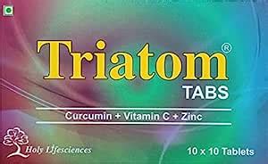 Triatom Tablets- Vitamin C and Zinc Tablets with richness of ...