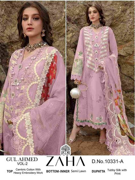 GUL AHMED VOL-2 BY ZAHA 10331-A TO 10331-D SERIES BEAUTIFUL PAKISTANI ...