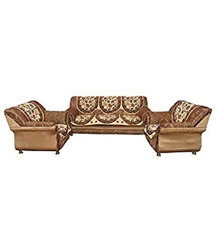 Prem Industries 5 Seater Cotton Sofa Cover Set -10 Pieces Creem Floral ...
