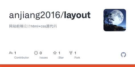 GitHub - anjiang2016/layout: 网站前端设计html+css源代码