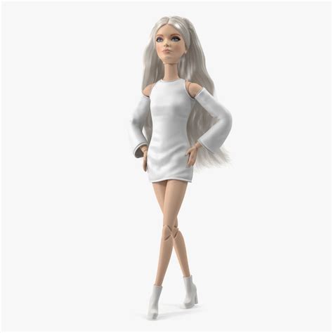 Barbie Doll White Dress 3D Model $79 - .3ds .blend .c4d .fbx .max .ma ...