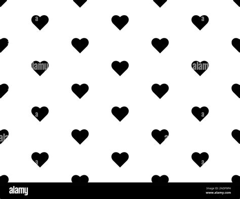 Hearts pattern black and white seamless – small-sized hearts – white ...