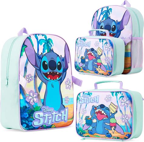 Amazon.com | Disney Stitch School Bag Sets Kids Backpack for School Uni ...