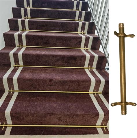 Stair Rods Gold Rods for Carpet Runners, Brass Stair Runner Rods Set of ...