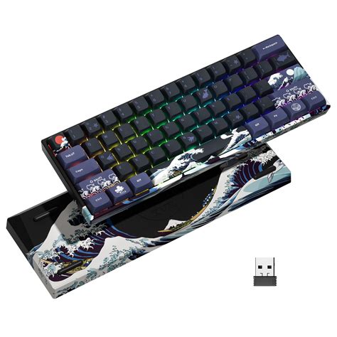 Buy HITIME XVX 60% Gaming Keyboard, Rechargeable RGB Wireless ...