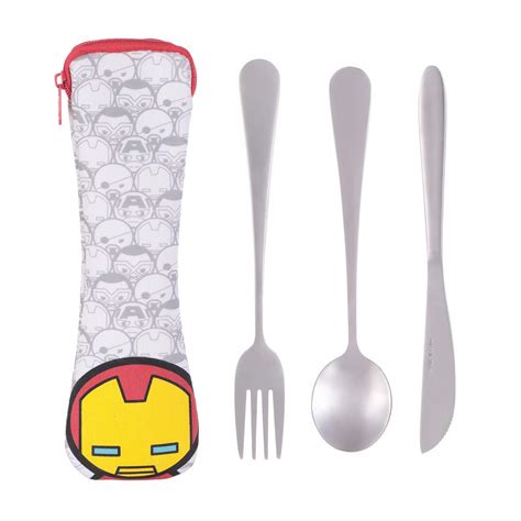 MINISO Marvel Kids Spoon Fork Knife Set Stainless Steel Silverware BPA ...