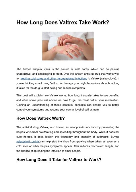 How Long Does Valtrex Take To Work