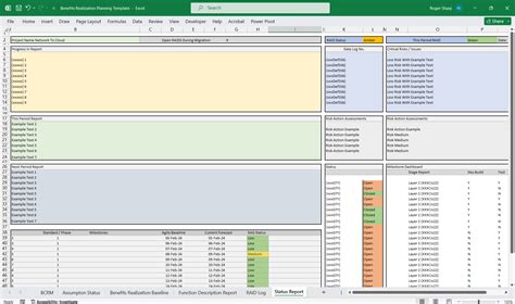 Project Management Templates, Benefits Realization Planning Template in ...