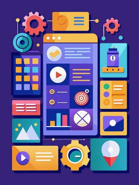 A poster of a phone with a picture of a calculator and a keychain ...