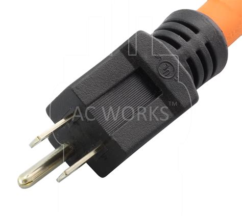 AC WORKS® 1FT 5-15P 15A Household Plug to NEMA L5-30R 30A Locking ...
