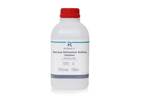 Ferrous Ammonium Sulfate Solution - Reactivo