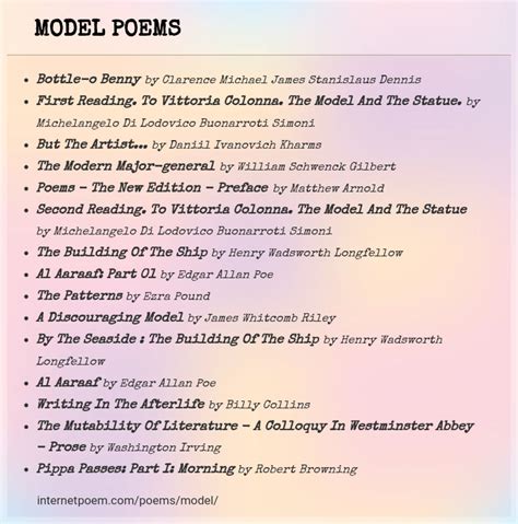 Image result for Model Poems. Examples