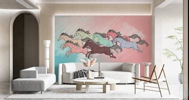 Seven Galloping Horses-Pastel