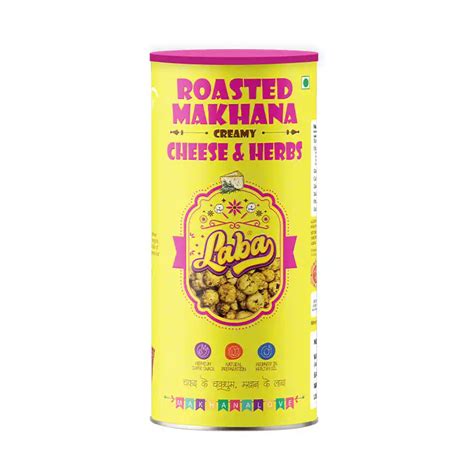 Laba Roasted Flavoured Makhana Composite Can Cheese & Herbs (75g ...