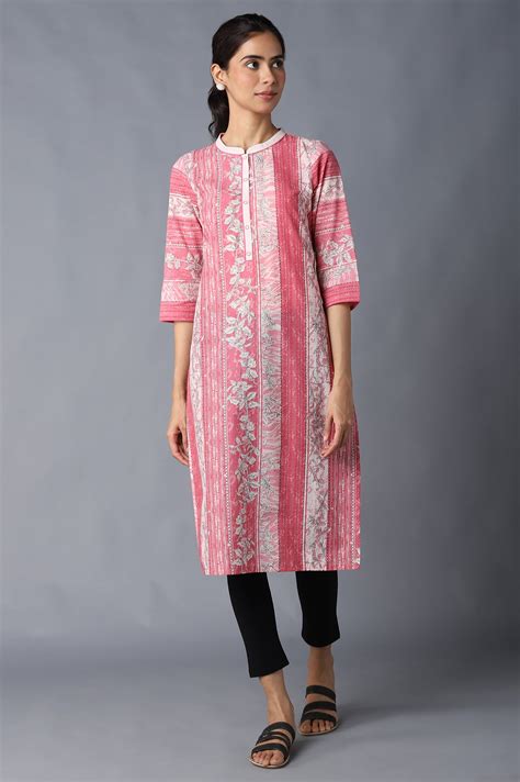 Buy Pink Cotton Printed kurta Online for Woman | Shop for Aurelia