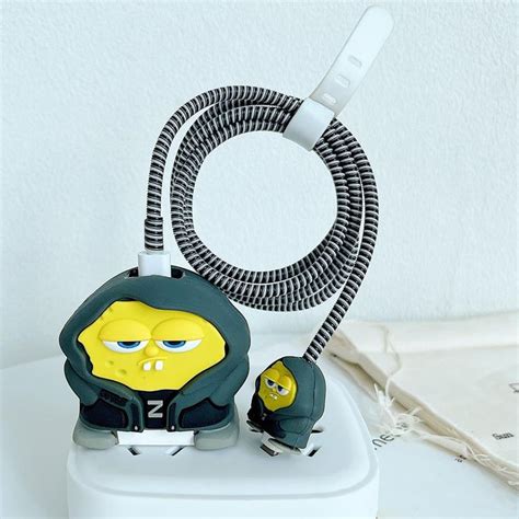 Cute Cartoon Series Fast Charger Protector for iPhone(Sponge Bob ...