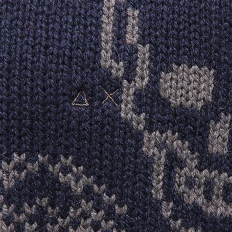 1042V maglione uomo SUN 68 lana blue/grey wool sweater men