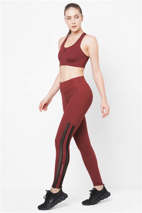 Women's Biking Red GO TRAIN Mesh Paneled Activewear Set – Laasa Sports
