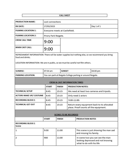 Call Sheet Example 的图像结果