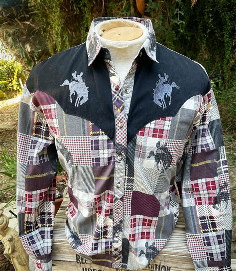 Vintage Western Shirt Roughrider Large - Etsy