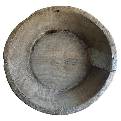 Large Vintage Decorative Wood Bowl at 1stDibs