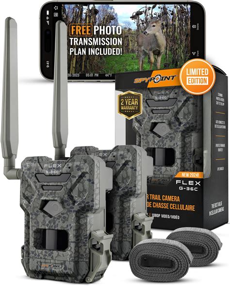 Amazon.com: SPYPOINT Flex G-36-TWIN Camo | Outdoor Cellular Trail ...