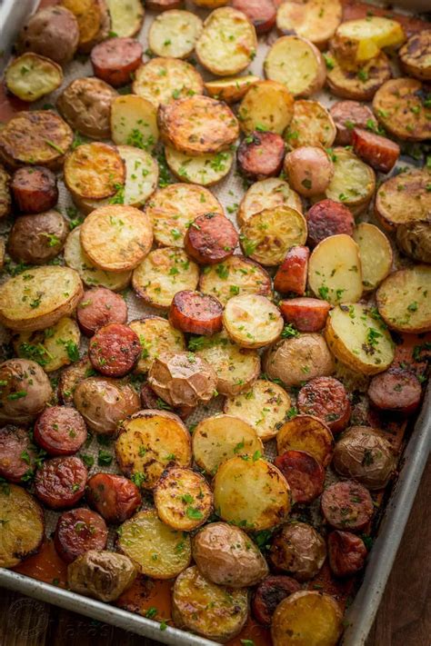 Roasted potatoes and kielbasa one pan recipe natashaskitchen com – Artofit