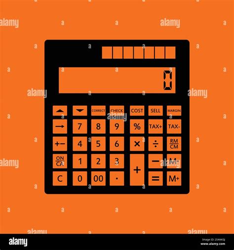 Statistical calculator icon. Orange background with black. Vector illustration Stock Vector ... - T-Statistic Calculation