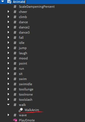 Image result for Roblox Change Animation Script