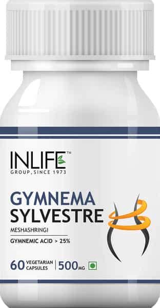 Buy INLIFE GYMNEMA SYLVESTRE SUPPLEMENT 500 MG - 60 VEGETARIAN CAPSULES ...