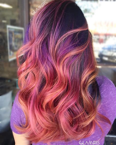 40 Versatile Ideas of Purple Highlights for Blonde, Brown and Red Hair
