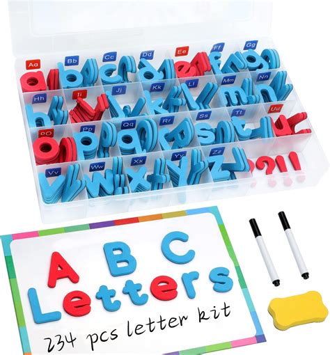 Letters Kit, A-Z Foam Magnetic Letters, Alphabet Letters with Large ...
