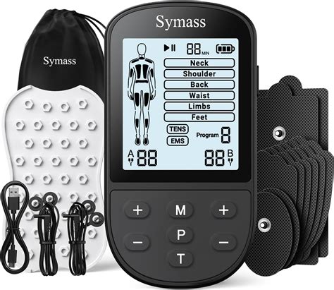 Amazon.com: TENS Unit Muscle Stimulator, EMS Massager Machine, Dual Channel Electronic Pulse ...