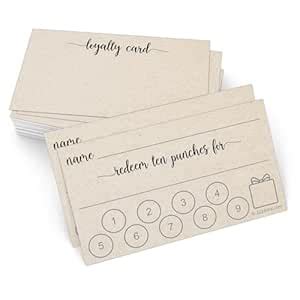 321Done Loyalty Punch Cards (Set of 50) or Customer Loyalty Reward Card ...