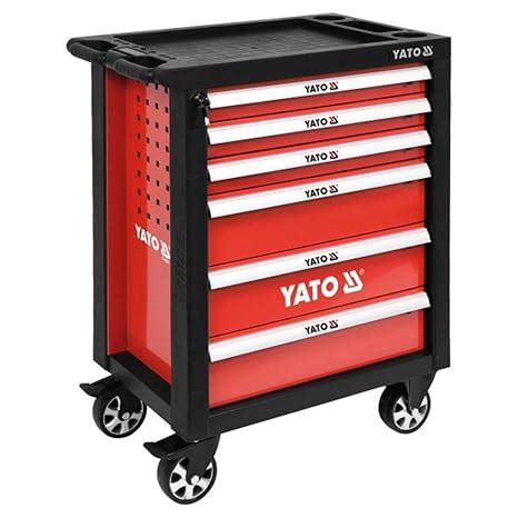 Yato Tool Cabinet 6 Drawers Anti Slip Top Ball Bearings Rubber Wheels ...