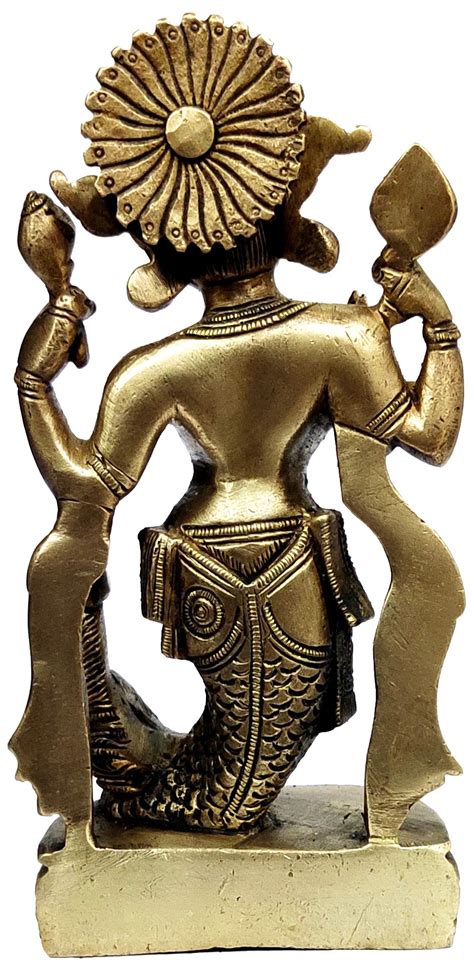 Buy Purpledip Brass Idol Lord Vishnu in Matsya Avatar: Rare Collectible ...