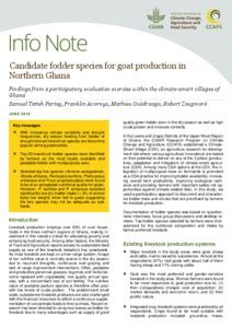 Candidate fodder species for goat production in Northern Ghana - OAR ...
