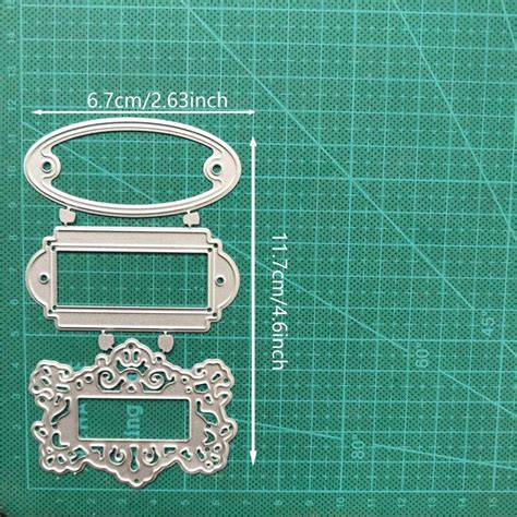 Molde de corte de metal artesanal, molde de corte, moldura de etiqueta ...