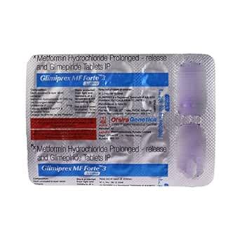 Glimiprex MF Forte 3/1000 mg Tablet 10's : Amazon.in: Health & Personal ...