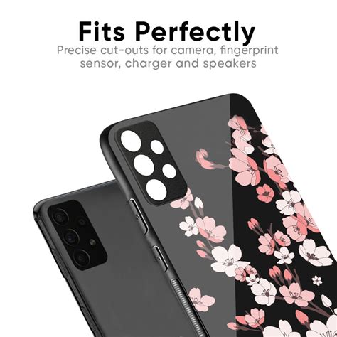 Black Cherry Blossom Samsung Galaxy A15 5G Glass Back Cover - Flat 35% ...