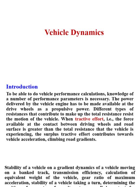 Image result for Vehicle Dynamics Lecture Notes
