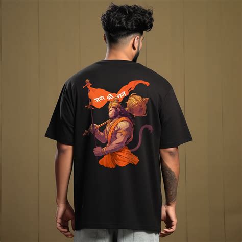 Jai Hanuman Oversized Printed Tshirt for Men and Women – Prabhubhakti