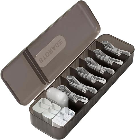 Massmot Plastic Data Cable Organizer Box, Wire Storage Box, Charger ...